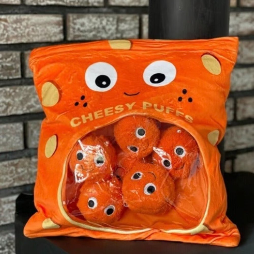 Animals Plush Bag Pillow Plush Mini Soft Dolls Stuffed Hugging Cheesy Puffs Bag
